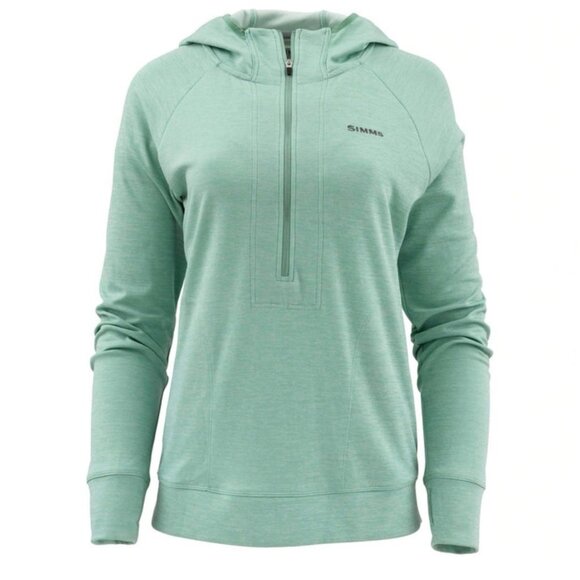 Simms Fishing Hoodie Womens Small Green Pullover Outdoor Running Casual - Picture 1 of 9